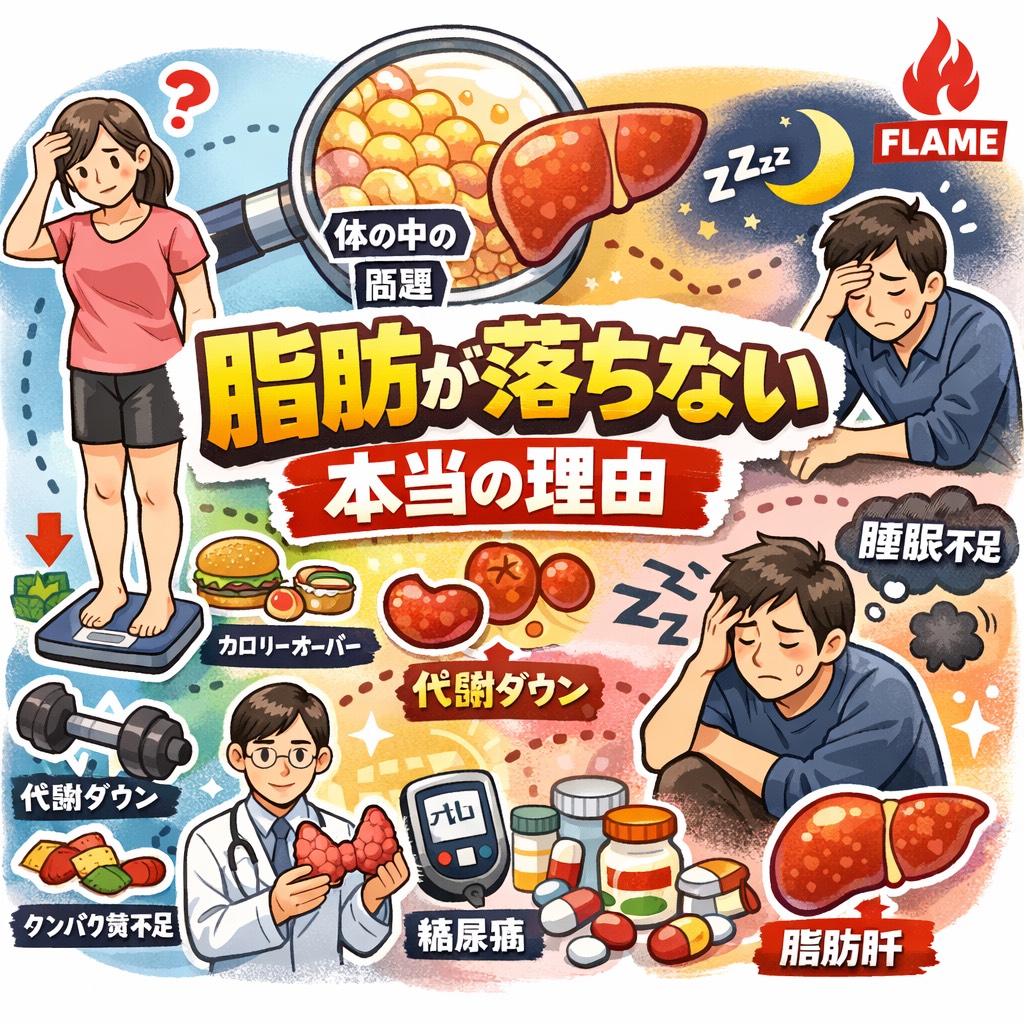 【こんなに頑張ってるのに痩せない？】脂肪が落ちない“本当の理由”10選＋見落としがちな原因