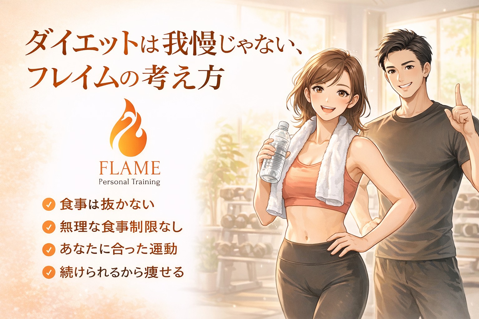 「もう我慢しないでいい」 40代女性が最後に選ぶべきダイエット、パーソナルジム、フレイムの本当の考え方