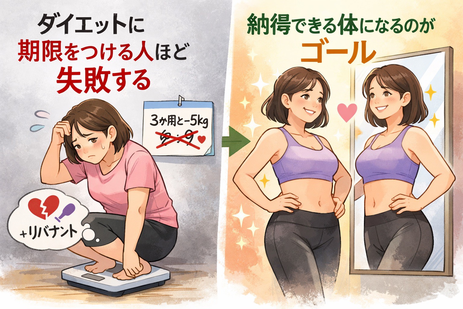「もう途中で終わらない、“期限ダイエット”をやめた女性だけが手に入れる、本当の成功とは」