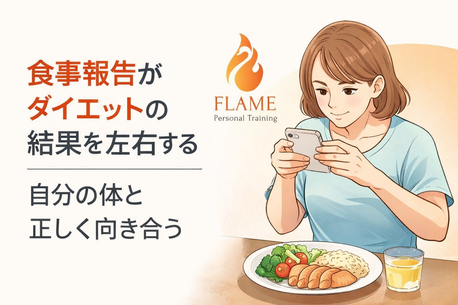 「食事報告で人生が変わる理由」“見て見ぬふり”をやめた女性だけが痩せる本当の話。